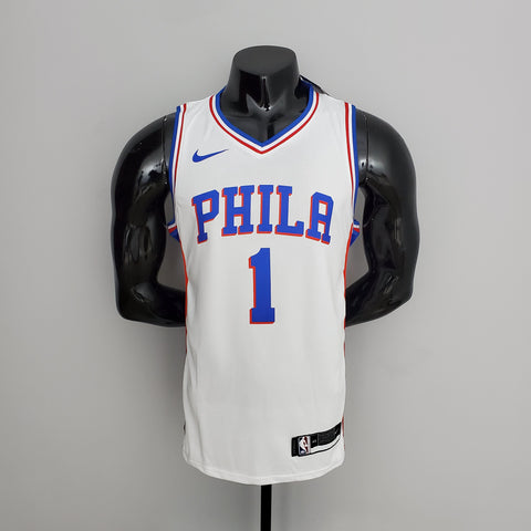 Philadelphia 76ers Harden #1 White NBA Jersey V-Neck