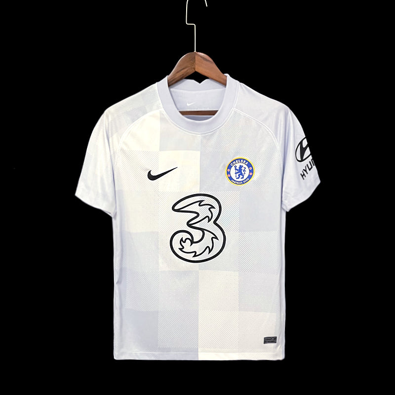 Chelsea Pre-Match Training Suit White Soccer Football Training Kit2023-24
