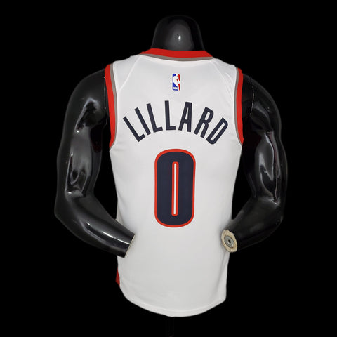 Portland Trail Blazers Lillard #0 White NBA Jersey 2021