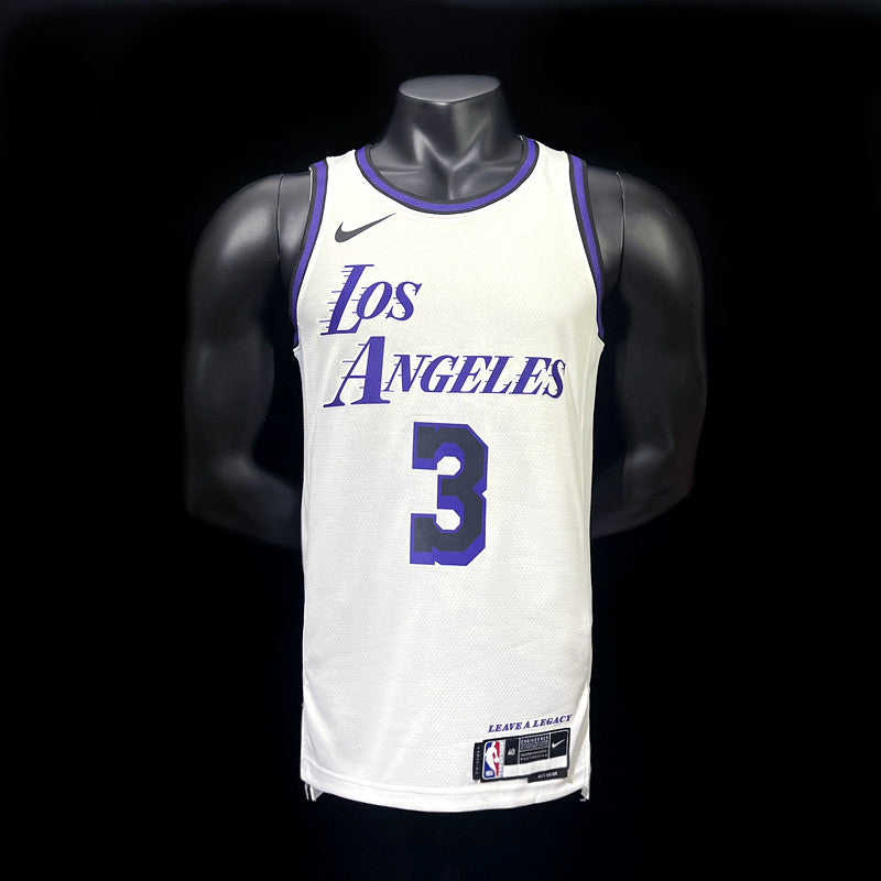 Los Angeles Lakers Davis #3 NBA Jersey City Version 2022-23
