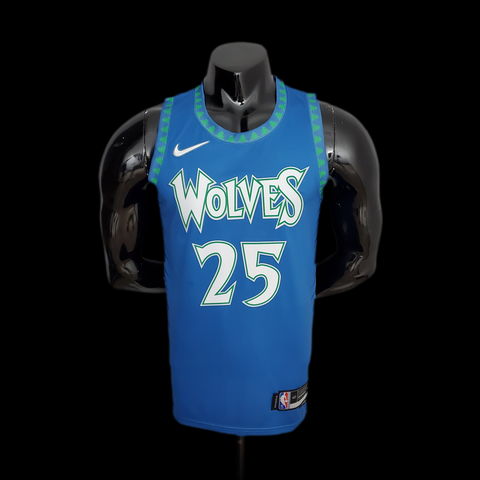 Minnesota Timberwolves Rose #25 Blue NBA 75th Anniversary Jersey 2022