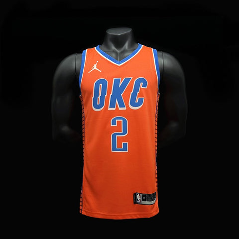 Oklahoma City Thunder Gilgeous-Alexander #2 Orange NBA Jersey