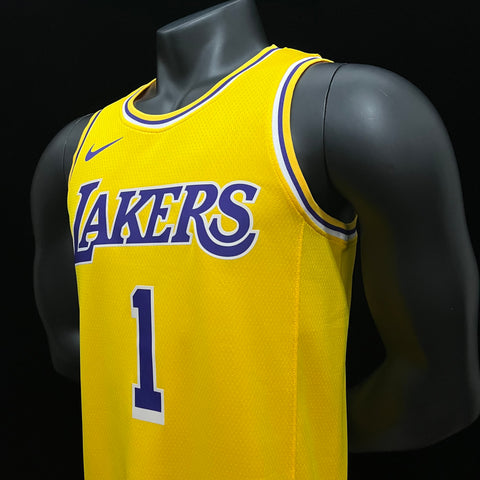 Los Angeles Lakers Russell #1 Yellow NBA Jersey 2022-23