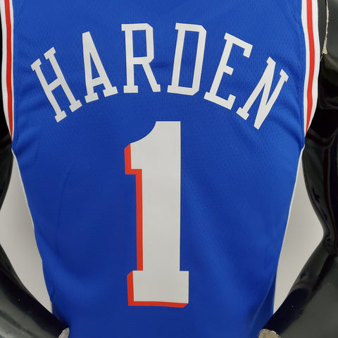Philadelphia 76ers Harden #1 Blue NBA Jersey V-Neck