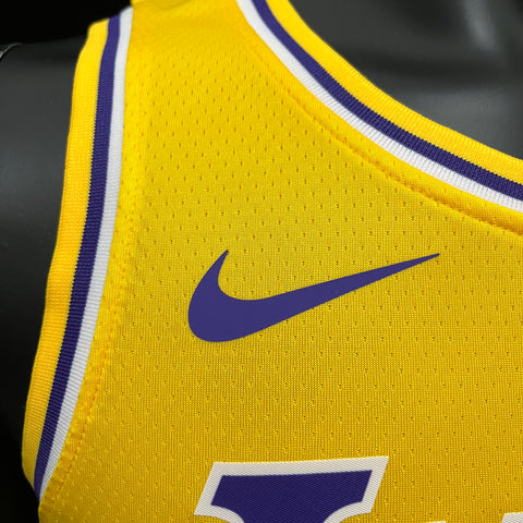 Los Angeles Lakers Russell #1 Yellow NBA Jersey 2022-23
