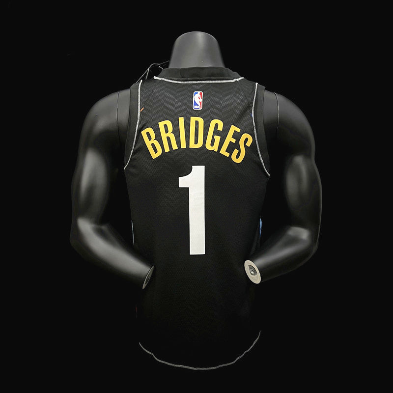 Brooklyn Nets Bridges #1 Black NBA Jersey City Edition