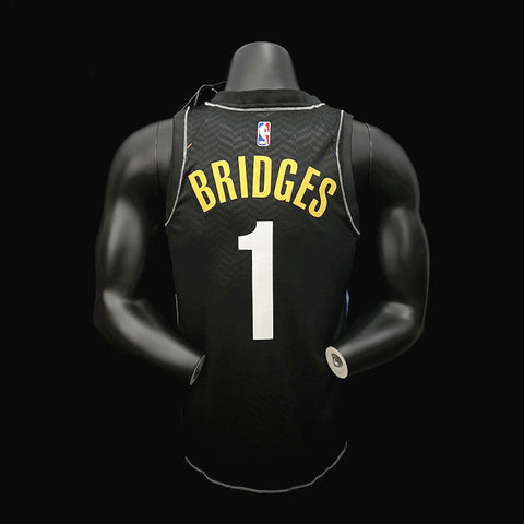 Brooklyn Nets Bridges #1 Black NBA Jersey City Edition