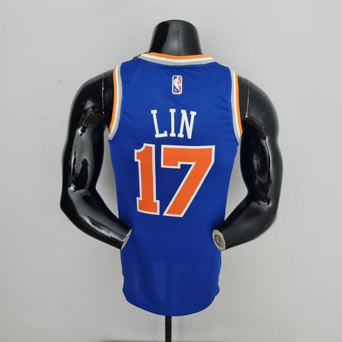New York Knicks Lin #17 Blue  NBA Jersey 75th Anniversary