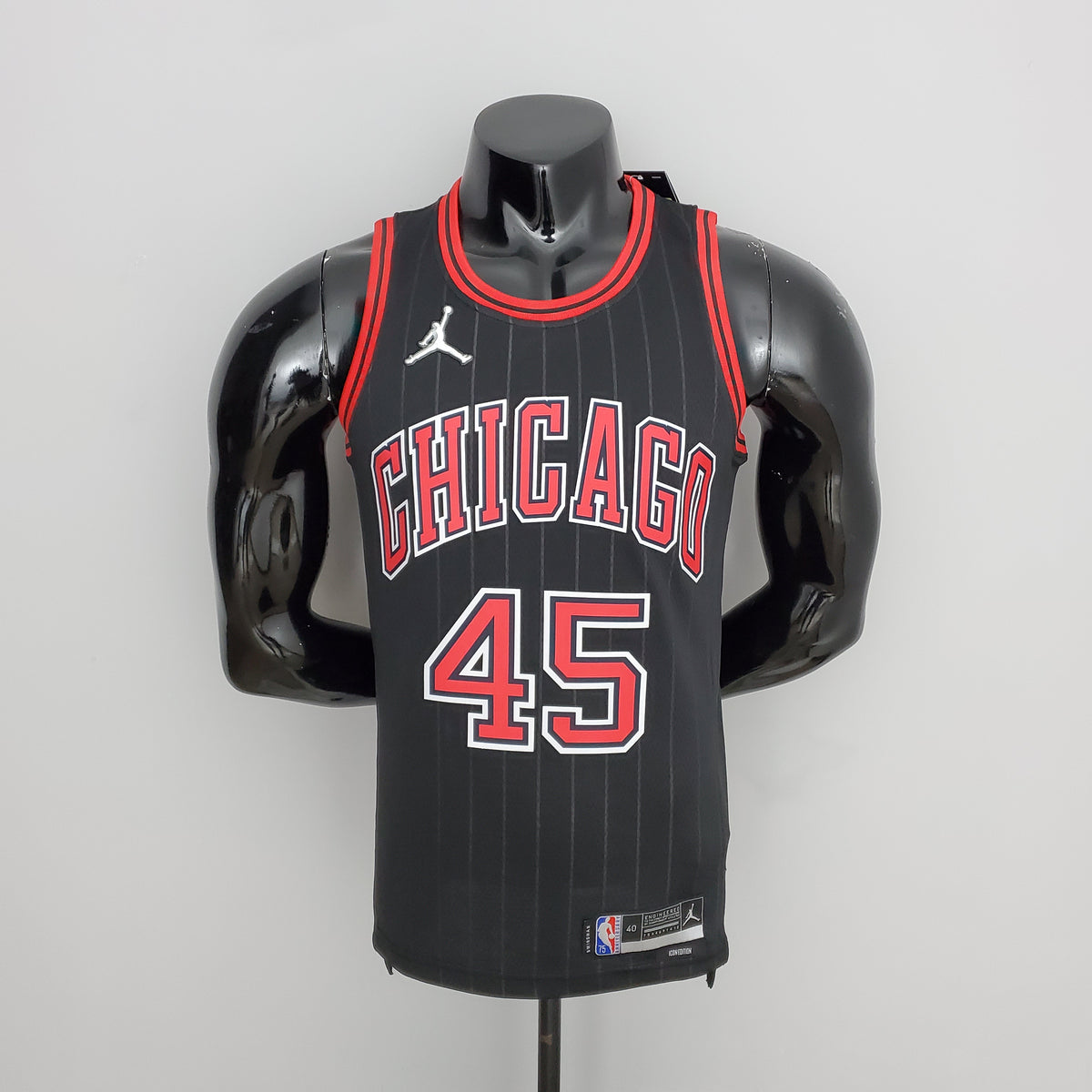 Chicago Bulls Jordan #45 Flyers Black NBA Jersey 75th Anniversary