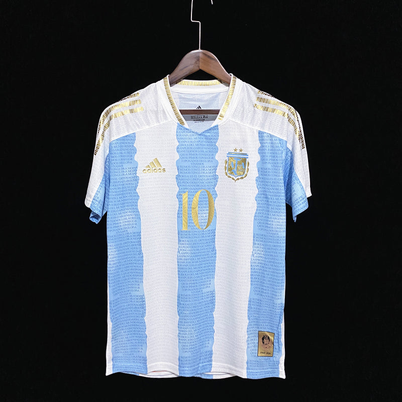 Argentina Commemorative Edition Messi #10 Home Football Soccer Jersey 2021-22