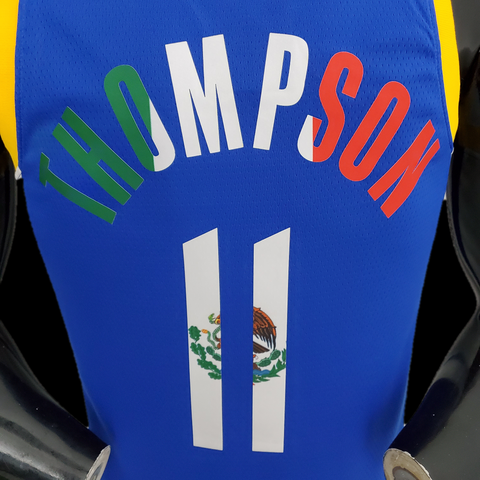 75th Anniversary Thompson #11 Blue NBA Jersey Mexico Edition