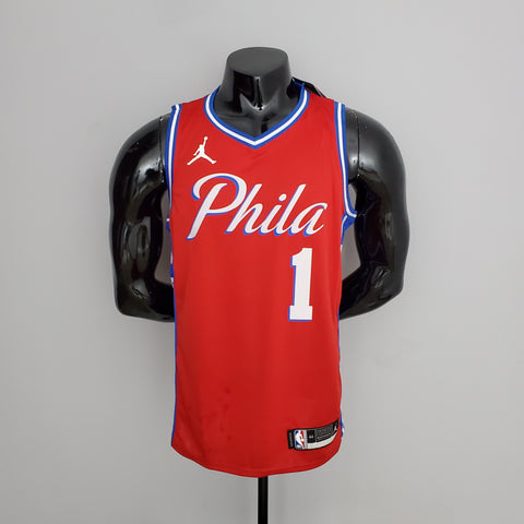 Philadelphia 76ers Harden #1 Red  NBA Jersey V-Neck