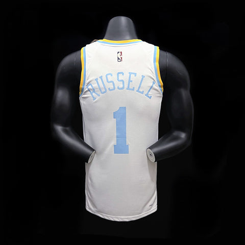 Los Angeles Lakers Russell #1 White NBA Jersey 2022-23