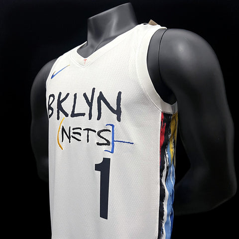 Brooklyn Nets Bridges #1 White NBA Jersey City Edition