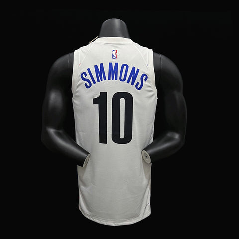 Brooklyn Nets Simmons #10 White NBA Jersey City Edition