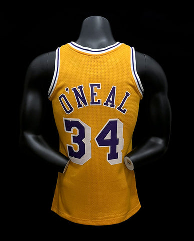 Los Angeles Lakers O'Neal #34 Yellow Retro NBA Jersey