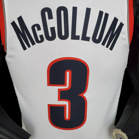 Portland Trail Blazers Mccollum #3 White NBA Jersey 2021