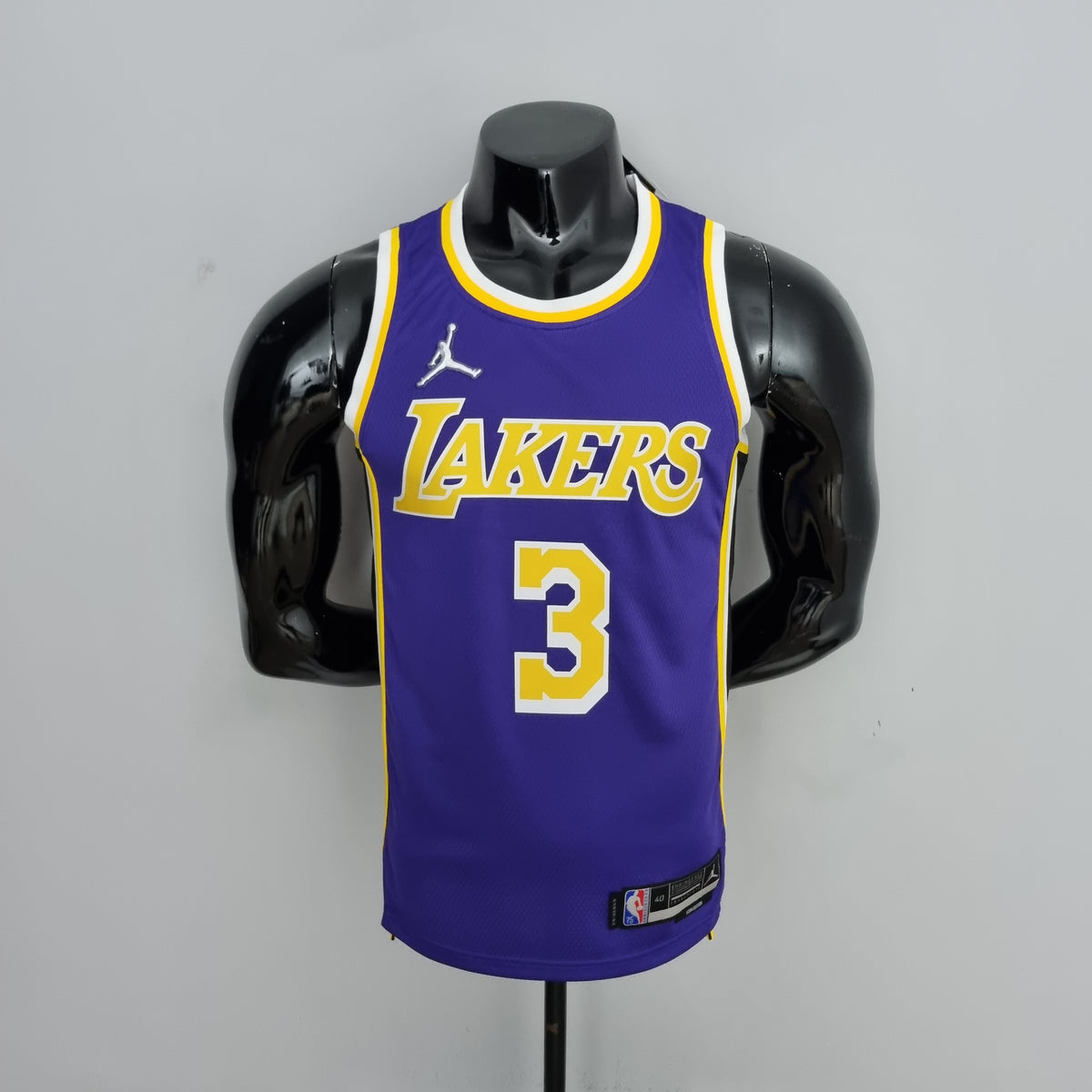 Los Angeles Lakers Davis #3 Jordan Purple NBA Jersey 75th Anniversary