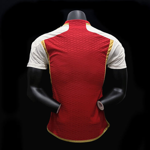 Arsenal Red Gold Shield Player Edition Soccer Football Jersey 2023-24
