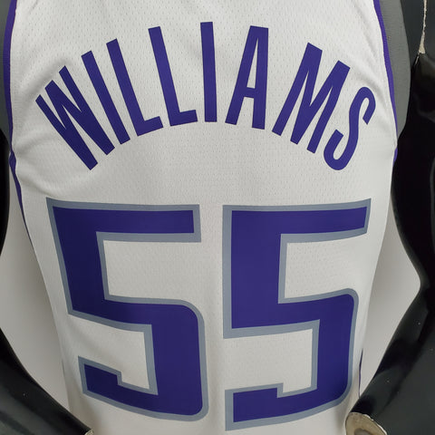Sacramento Kings Kings Williams #55 White NBA Jersey 75th Anniversary