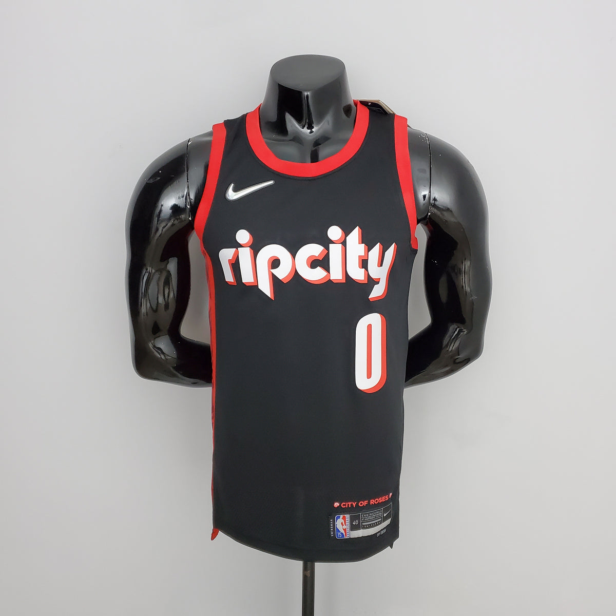 Maglia Portland Lillard #0 Black NBA Jersey Trail Blazers Urban Edition 2022