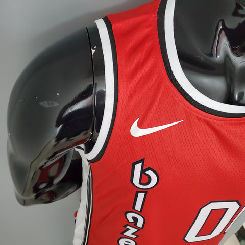 Maglia Portland ANTHONY#00 Trail Blazers Retro Red NBA Jersey