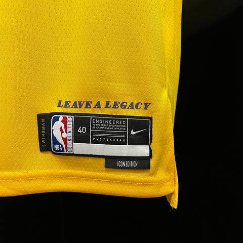 Los Angeles Lakers Russell #1 Yellow NBA Jersey 2022-23