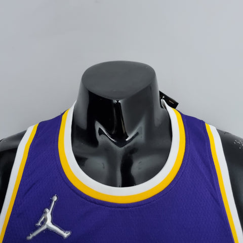 Los Angeles Lakers James #23 Jordan Purple  NBA Jersey 75th Anniversary