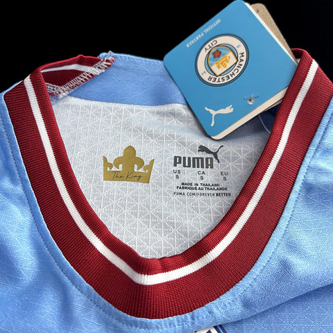 Manchester City Home Champions Edition Soccer Football Jersey 2023-24 [Player Version]