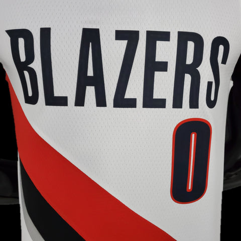 Portland Trail Blazers Lillard #0 White NBA Jersey 2021