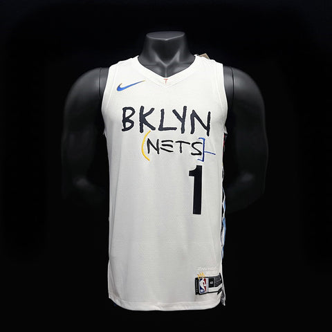 Brooklyn Nets Bridges #1 White NBA Jersey City Edition