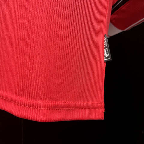 Manchester United Retro Home Football Soccer Long Sleeve Jersey 1998-99