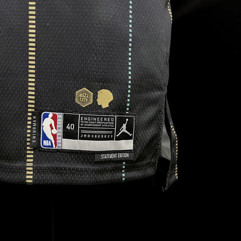 Charlotte Hornets Ball #2 Black NBA Jersey City Version