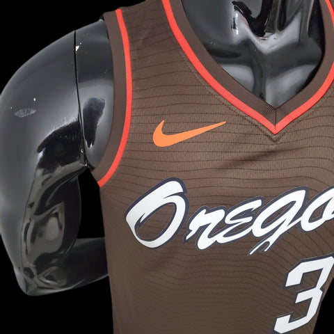 Portland Trail Blazers Mccollum #3 Brown NBA Jersey 2021