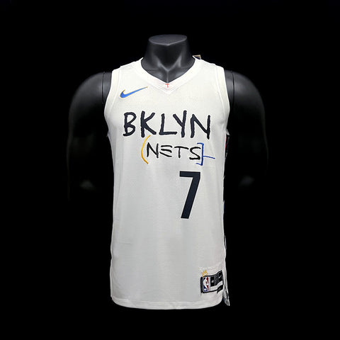 Brooklyn Nets Durant #35 Graffiti White NBA Jersey 2022-23