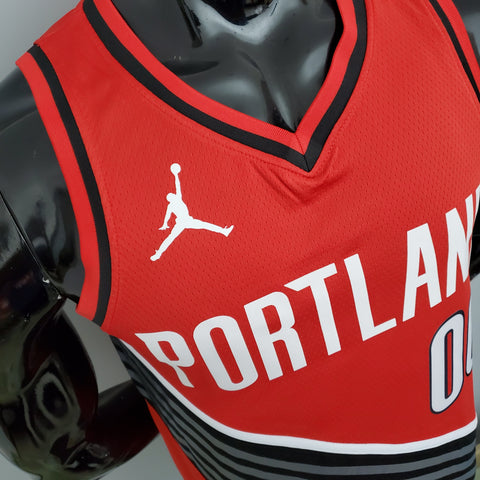 Maglia Portland Anthony #00  Red NBA Jersey Trailblazer