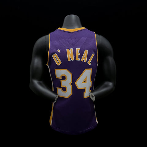 Los Angeles Lakers O'Neal #34 Purple Retro NBA Jersey