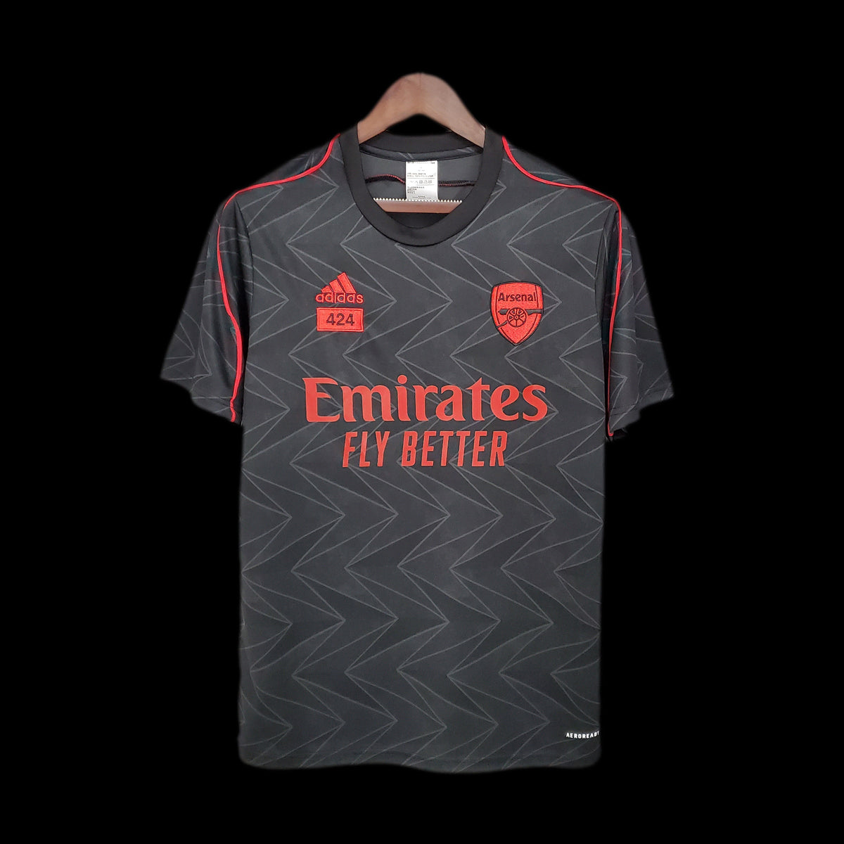Arsenal "Adidas x 424" Training Black Soccer Football Training Kit 2023-24