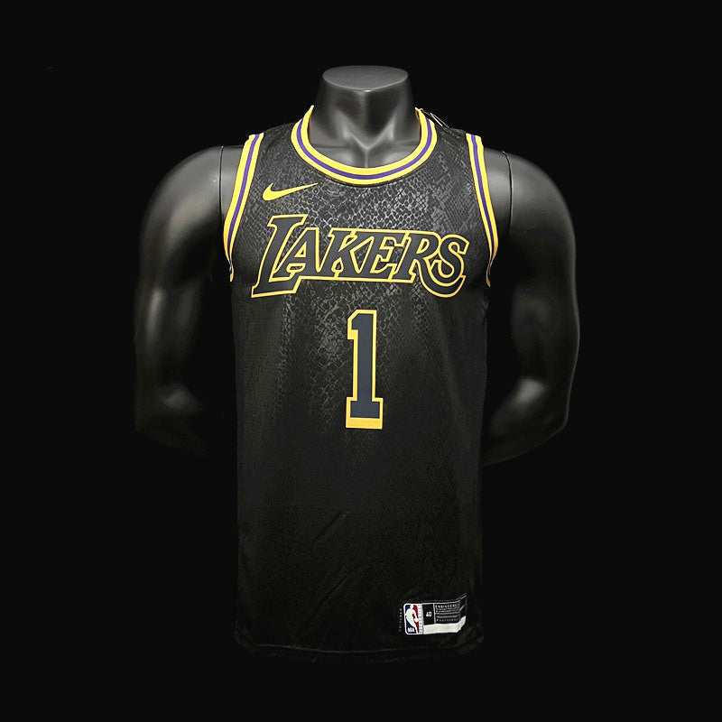 Los Angeles Lakers Russell #1 Black NBA Jersey 2022-23