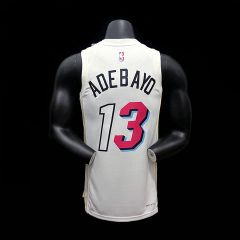 Miami Heat Adebayo #13 White NBA Jersey City Version 2022-23