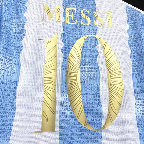 Argentina Commemorative Edition Messi #10 Home Football Soccer Jersey 2021-22