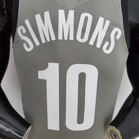 Brooklyn Nets Simmons #10 Flyer Grey NBA Jersey