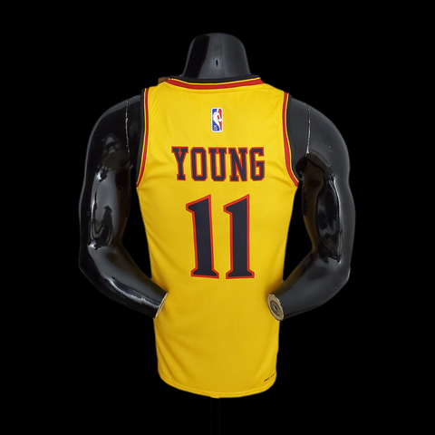 Atlanta Hawks Young #11 Yellow  NBA Jersey 75th Anniversary City Edition