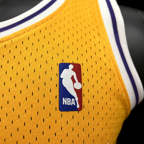 Los Angeles Lakers Bryant #8 Yellow Retro NBA Jersey