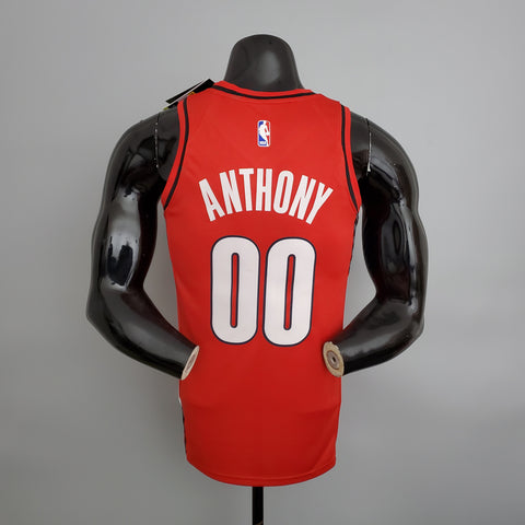 Maglia Portland Anthony #00  Red NBA Jersey Trailblazer