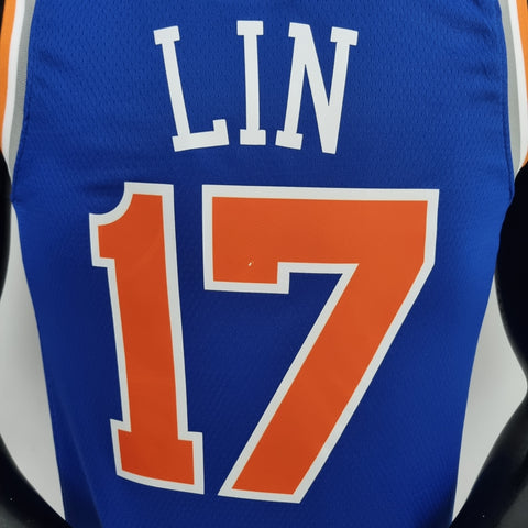 New York Knicks Lin #17 Blue  NBA Jersey 75th Anniversary