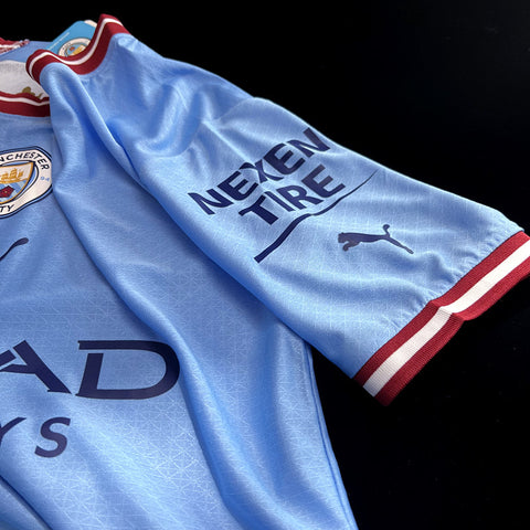 Manchester City Home Champions Edition Soccer Football Jersey 2023-24 [Player Version]