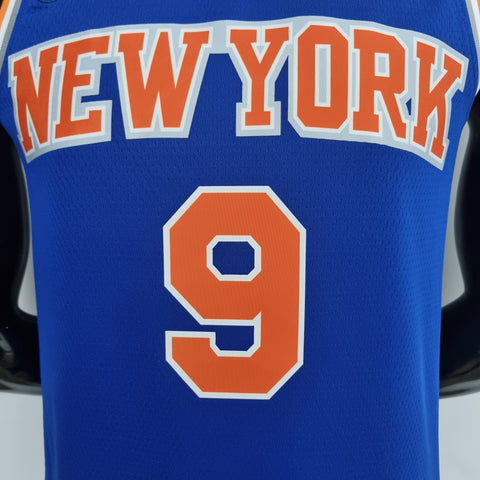 New York Knicks Barrett #9 Blue  NBA Jersey 75th Anniversary