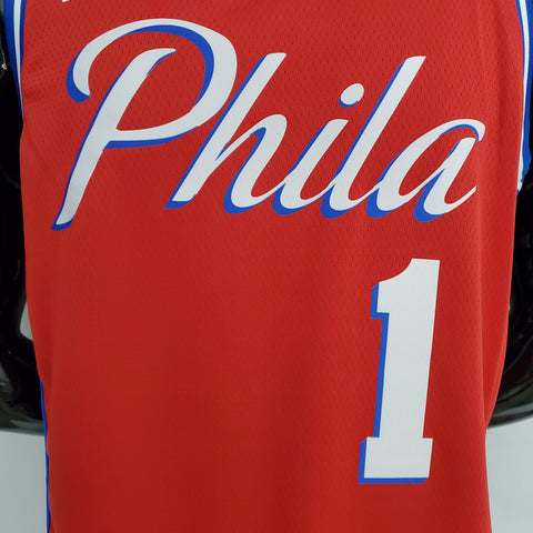 Philadelphia 76ers Harden #1 Red  NBA Jersey V-Neck