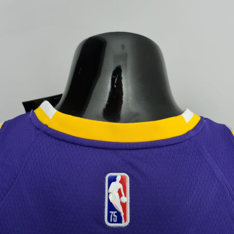 Los Angeles Lakers James #6 Jordan Purple NBA Jersey 75th Anniversary
